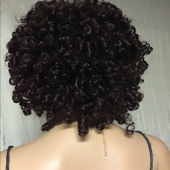 Mines Diamond Synthetic Curly Short Wig Heat Resistant Wig For Women - Picture 4 of 6